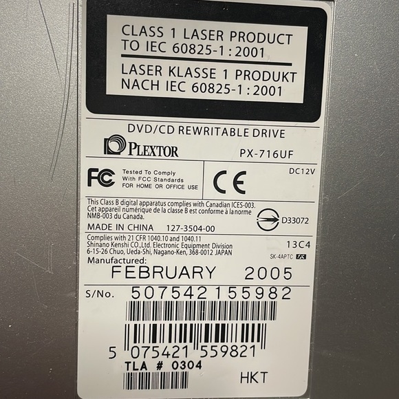 Plextor PX-716UF 16x USB-2.0 Dual-Layer External DVD±RW Drive with USB - Picture 5 of 11